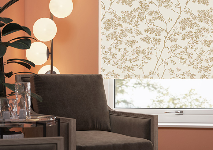 Cherry Blossom, Burlywood - Roller Blind - Image 5